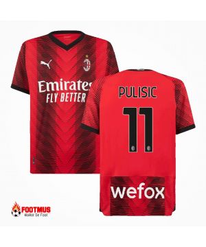 Authentique Maillot de foot Ac Milan Pulisic #11 Maillot domicile 2023/24