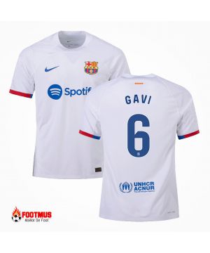 Authentique Maillot de foot de Barcelone Gavi #6 Maillot extérieur 2023/24