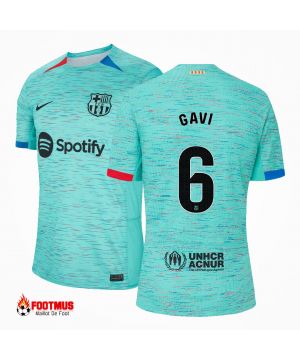 Authentique Maillot de foot de Barcelone Gavi #6 Troisième maillot extérieur 2023/24