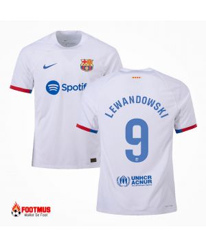 Authentique Maillot de foot de Barcelone Lewandowski #9 Maillot extérieur 2023/24