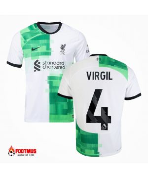 Authentique Maillot de foot de Liverpool Virgil #4 Maillot extérieur 2023/24