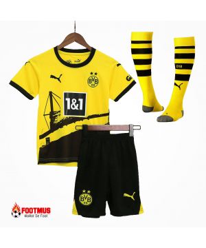 Enfants Borussia Dortmund Kits complets de football à domicile personnalisé 2023/24