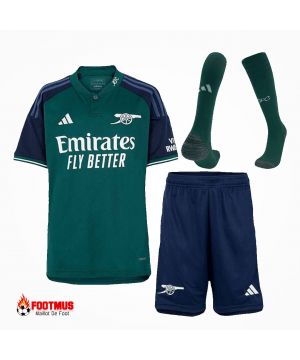 Kits complets d'Arsenal pour enfants, troisième match de football personnalisé à l'extérieur 2023/24