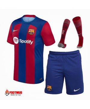 Kits complets de Barcelone pour hommes, football à domicile personnalisé 2023/24