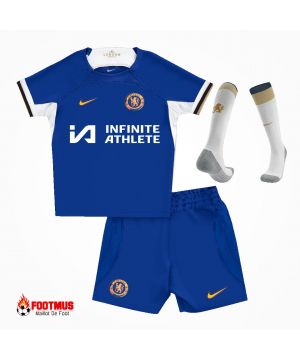 Kits complets de Chelsea pour enfants, football à domicile personnalisé 2023/24