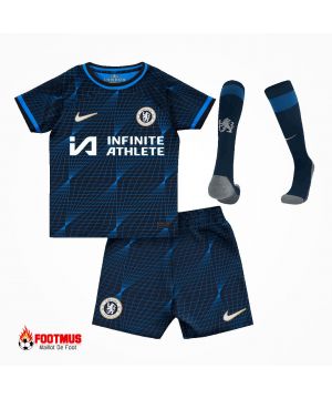 Kits complets de Chelsea pour enfants, football à l'extérieur personnalisé 2023/24