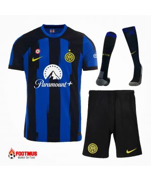 Kits complets de l'Inter Milan pour hommes, football à domicile personnalisé 2023/24