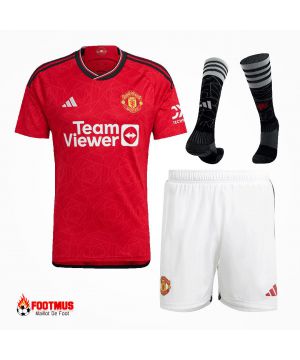 Kits complets de Manchester United pour hommes, football à domicile personnalisé 2023/24