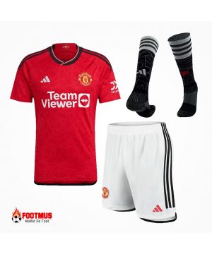 Kits complets de Manchester United pour hommes, football à domicile personnalisé 2023/24