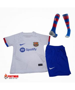 Kits complets pour enfants de Barcelone Football extérieur personnalisé 2023/24