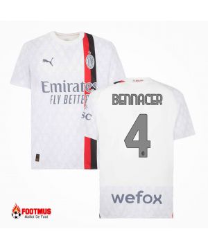 Maillot Ac Milan personnalisé Bennacer #4 Maillot de foot extérieur 2023/24