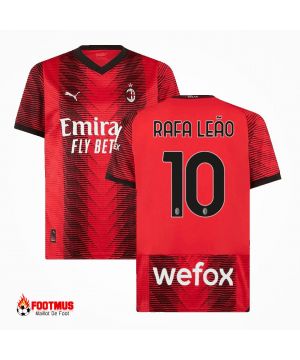 Maillot Ac Milan personnalisé Rafa Leão #10 Maillot de foot Domicile 2023/24