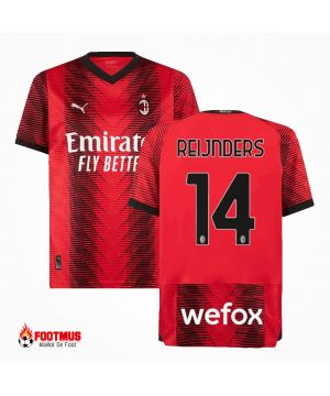 Maillot Ac Milan personnalisé Reijnders #14 Maillot de foot Domicile 2023/24