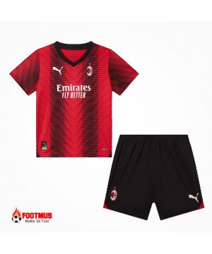 Maillot Ac Milan pour enfants Kits de football à domicile personnalisés 2023/24