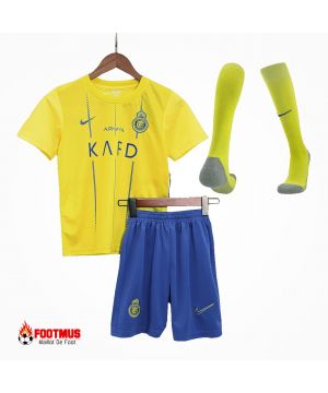 Maillot Al Nassr pour enfants, Maillot de foot personnalisé à domicile, kit complet 2023/24