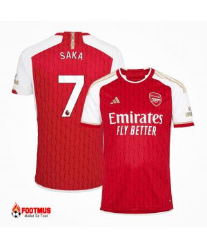 Maillot Arsenal personnalisé Saka #7 Maillot de foot Domicile 2023/24