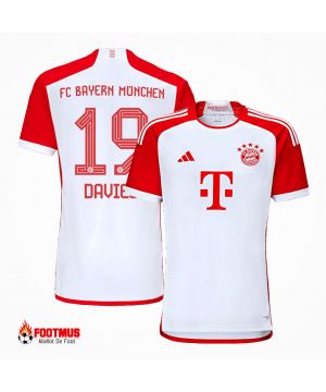 Maillot Bayern Munich personnalisé Davies #19 Maillot de foot Domicile 2023/24