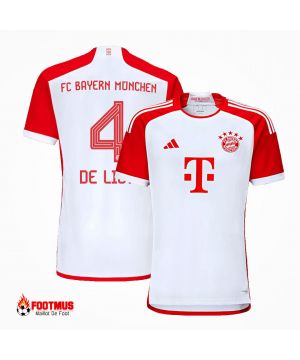 Maillot Bayern Munich personnalisé De Ligt #4 Maillot de foot Domicile 2023/24