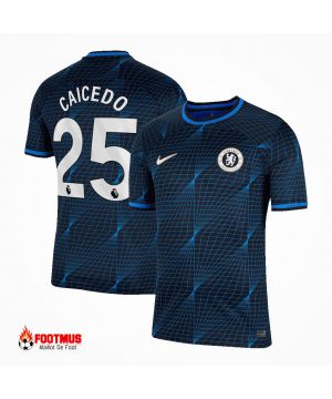 Maillot Chelsea personnalisé Caicedo #25 Maillot de foot extérieur 2023/24