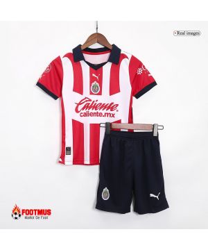 Maillot Chivas pour enfants Kits de football à domicile personnalisés 2023/24