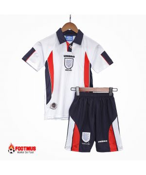 Maillot d'Angleterre pour enfants, kits de football personnalisés à domicile, 1998