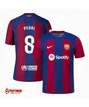 Maillot de Barcelone Pedri #8 Maillot de foot personnalisé domicile 2023/24