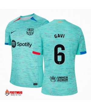 Maillot de Barcelone personnalisé Gavi #6 Maillot de foot Troisième extérieur 2023/24