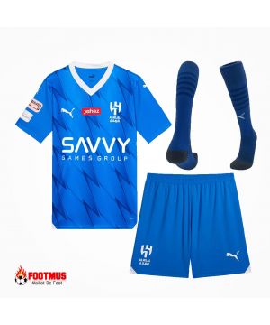 Maillot de foot Al Hilal Sfc personnalisé pour enfants, kit complet 2023/24