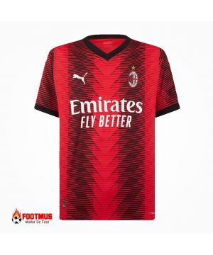 Maillot de foot authentique Ac Milan Maillot domicile personnalisé 2023/24