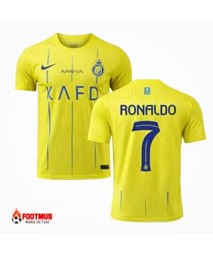 Maillot de foot authentique Al Nassr Ronaldo #7 Maillot domicile 2023/24