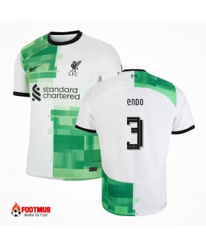 Maillot de foot authentique de Liverpool Endo #3 Maillot extérieur 2023/24