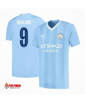 Maillot de foot Manchester City Haaland #9 Domicile 2023/24 - Ucl