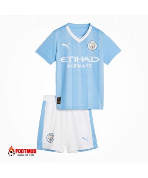 Maillot de foot Manchester City pour enfants Kits de football à domicile personnalisés 2023/24