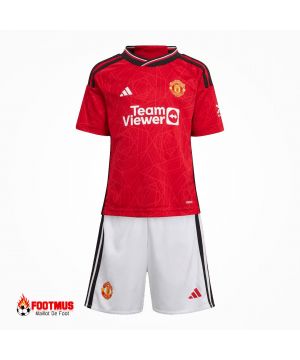 Maillot de foot Manchester United personnalisé pour enfants, kits de football à domicile 2023/24