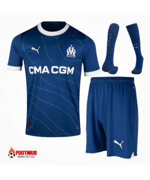 Maillot de foot Marseille personnalisé à l'extérieur, kit complet 2023/24