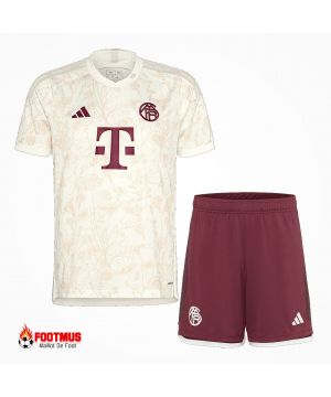 Maillot de foot personnalisé du troisième maillot du Bayern Munich pour enfants 2023/24