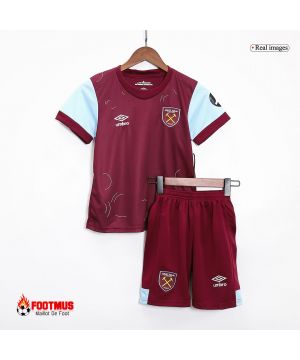 Maillot de foot West Ham United pour enfants, kit de football à domicile 2023/24