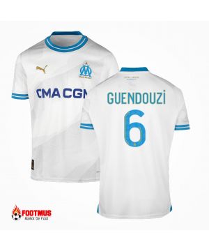 Maillot de Marseille personnalisé Guendouzi #6 Maillot de foot Domicile 2023/24