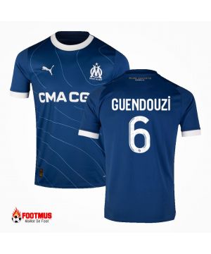 Maillot de Marseille personnalisé Guendouzi #6 Maillot de foot extérieur 2023/24