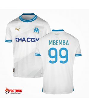 Maillot de Marseille personnalisé Mbemba #99 Maillot de foot Domicile 2023/24