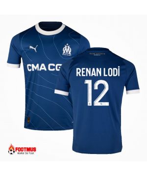 Maillot de Marseille personnalisé Renan Lodi #12 Maillot de foot extérieur 2023/24