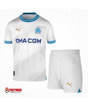 Maillot de Marseille pour enfants Kits de football à domicile personnalisés 2023/24