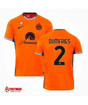 Maillot Inter Milan Dumfries #2 Maillot de foot Troisième extérieur 2023/24