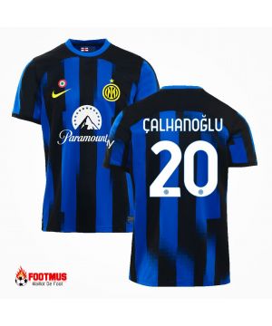 Maillot Inter Milan personnalisé ÇalhanoĞlu #20 Maillot de foot Domicile 2023/24