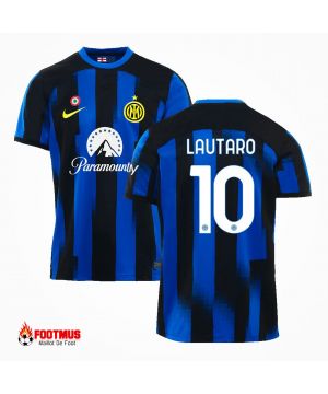 Maillot Inter Milan personnalisé Lautaro #10 Maillot de foot Domicile 2023/24