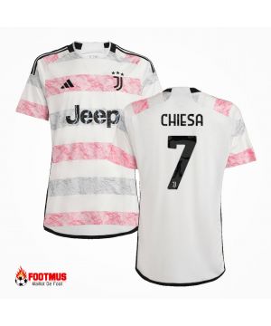 Maillot Juventus personnalisé Chiesa #7 Maillot de foot extérieur 2023/24