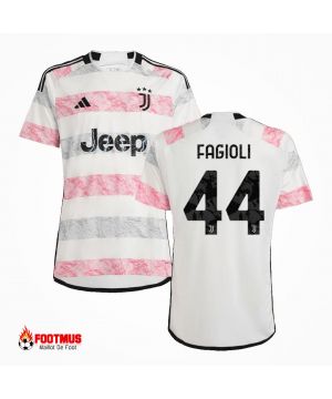 Maillot Juventus personnalisé Fagioli #44 Maillot de foot extérieur 2023/24