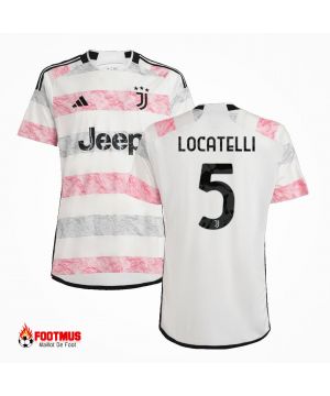 Maillot Juventus personnalisé Locatelli #5 Maillot de foot extérieur 2023/24