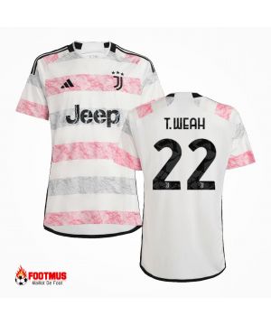 Maillot Juventus personnalisé T.weah #22 Maillot de foot extérieur 2023/24