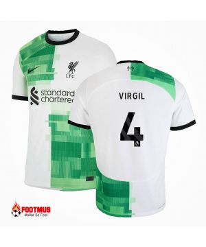 Maillot Liverpool personnalisé Virgil #4 Maillot de foot extérieur 2023/24